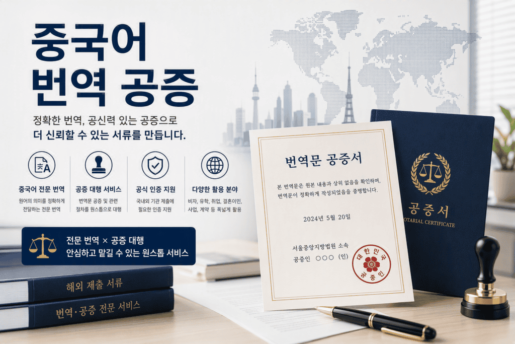 중국어번역공증